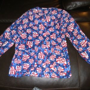Red, white, and blue Scrub Jacket Size Large